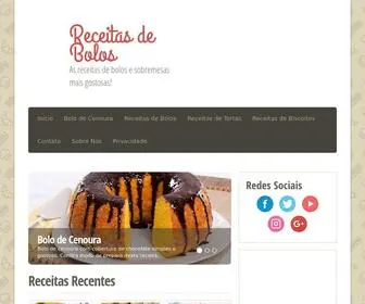 Receitasdeboloweb.com(Receitas de Bolos Web) Screenshot