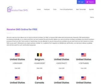 Receivefreesms.co.uk(ReceiveFreeSMS) Screenshot