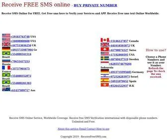 Receivefreesms.com(Receive SMS Online Free) Screenshot