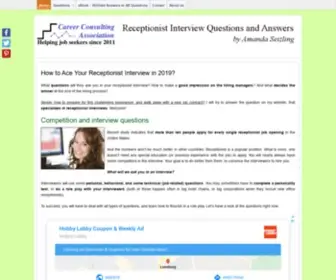 ReceptionistinterviewQuestions.com(TOP 25 Receptionist Interview Questions & Answers) Screenshot