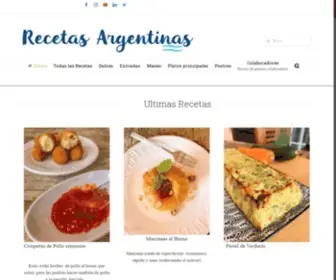 Recetasargentinas.net(Recetas Argentinas. Recetas clásicas y fáciles de cocina Argentina) Screenshot