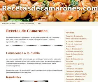 Recetasdecamarones.com(Recetas con Camarones) Screenshot