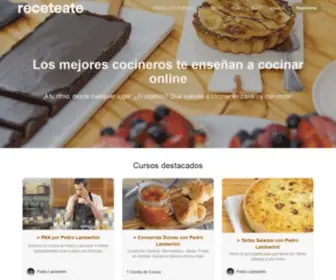 Receteate.com(Los Cursos de Cocina de Pedro Lambertini) Screenshot