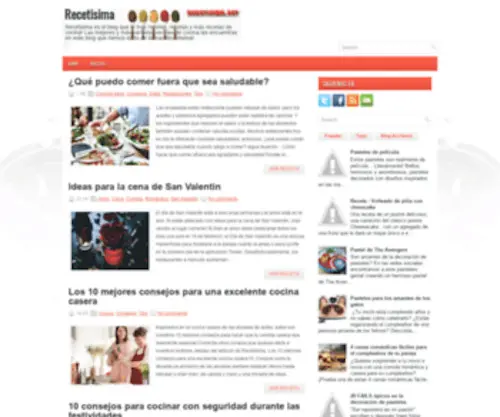 Recetisima.net(Recetisima es el blog) Screenshot