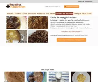 Recettes-Haitiennes.com(Toutes les recettes de la cuisine haïtienne. Manje lakay avec les plats traditionnels haitiens) Screenshot