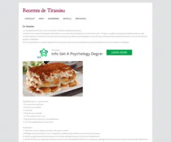 Recettesdetiramisu.fr(Le tiramisu) Screenshot