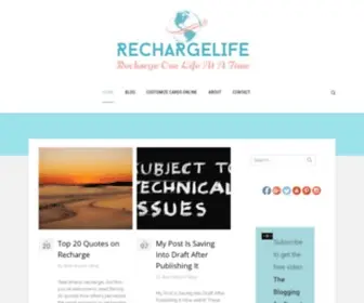 Rechargelife.org(Recharge One Life At A Time) Screenshot