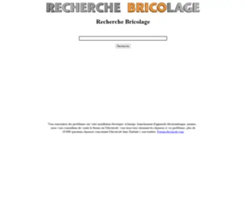 Recherche-Bricolage.com(Recherche Bricolage) Screenshot