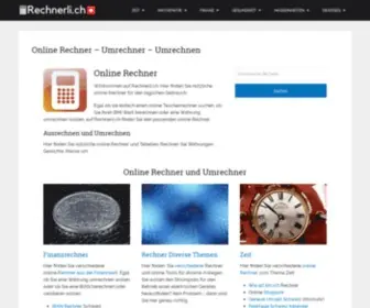 Rechnerli.ch(Online Umrechnen und Ausrechnen) Screenshot