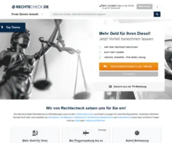 Rechtecheck.de(Bei finden Sie alles Wissenswerte über Verbraucherrechte) Screenshot