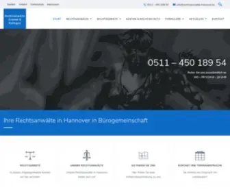 Rechtsanwaelte-Hannover.eu(Rechtsanwälte Gramm & Kollegen) Screenshot