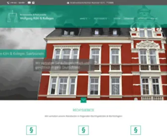 Rechtsanwaelte-Koehl.de(Rechtsanwälte Köhl und Kollegen Saarbrücken) Screenshot
