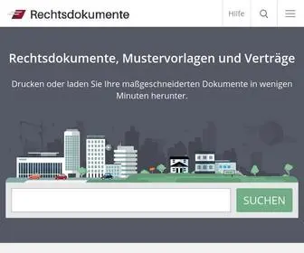 Rechtsdokumente.de(Suche nach Rechtsdokumenten und Mustervorlagen) Screenshot