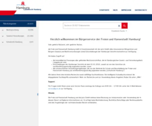 Rechtsprechung-Hamburg.de(Landesrecht Hamburg) Screenshot