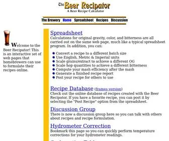Recipator.com(The Beer Recipator) Screenshot