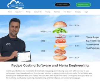 Recipe-Costing.com(Recipe Costing Software and Menu Engineering) Screenshot