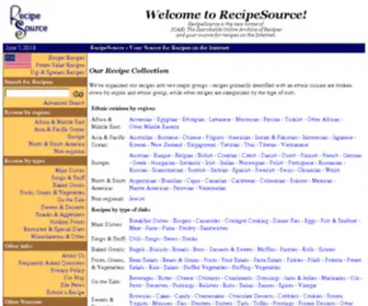 Recipe-Source.com(Your Source for Recipes on the Internet) Screenshot