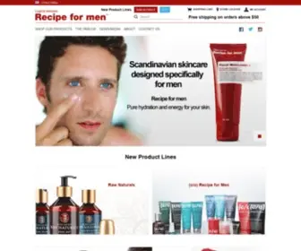 Recipeformenusa.com(Mens Skincare Products) Screenshot