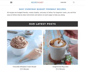 Recipepocket.com(Easy Everyday Budget Friendly Recipes) Screenshot