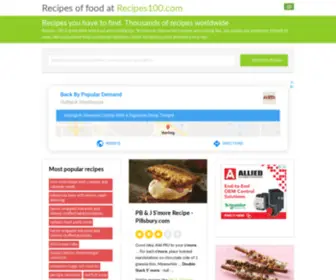 Recipes100.com(Recipes 100) Screenshot