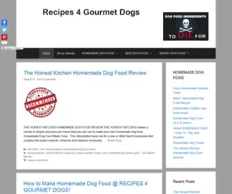 Recipes4Gourmetdogs.com(Homemade Dog Food Recipes) Screenshot