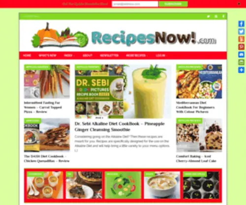 Recipesnow.com(Reviews And Recipes Magazine) Screenshot