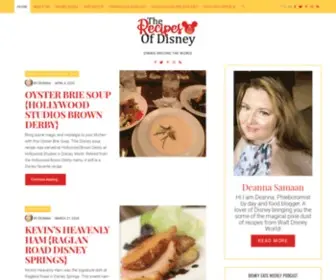 Recipesofdisney.com(Delicious Recipes From Walt Disney World's Resorts And Parks) Screenshot