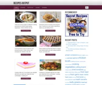 Recipesoutput.com(Cooking processes) Screenshot