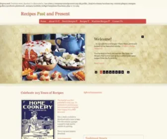 Recipespastandpresent.org.uk(The website of Recipes past and Present) Screenshot
