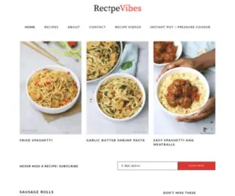 Recipevibes.com(Easy, Quick, and Simple Recipes) Screenshot