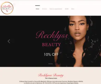 Recklysssbeauty.com(Makeup Artist in Maryland) Screenshot