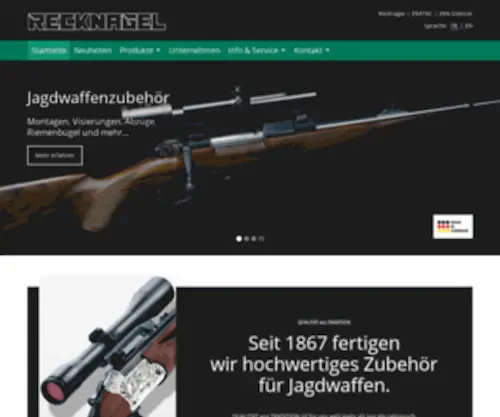 Recknagel.de(Hochwertiges Zubehör für Jagdwaffen › Recknagel) Screenshot