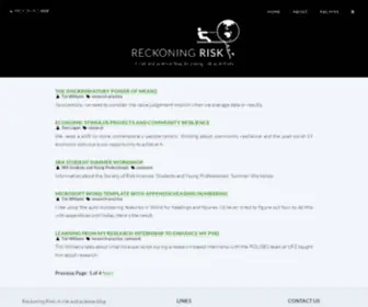 Reckoningrisk.com(Reckoning Risk) Screenshot