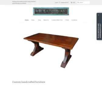 Reclaimedart.biz(Reclaimed Art Custom Handcrafted Furniture) Screenshot