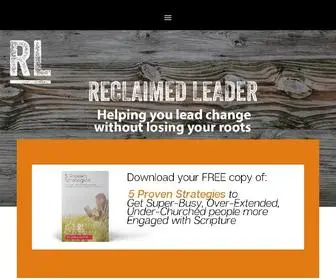 Reclaimedleader.com(Equipping churches for turnaround change) Screenshot