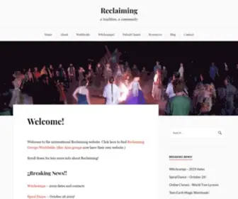 Reclaiming.org(A tradition) Screenshot