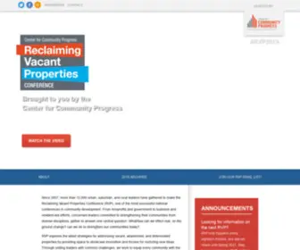 ReclaimingVacantproperties.org(Reclaiming Vacant Properties Conference (RVP) 2019) Screenshot