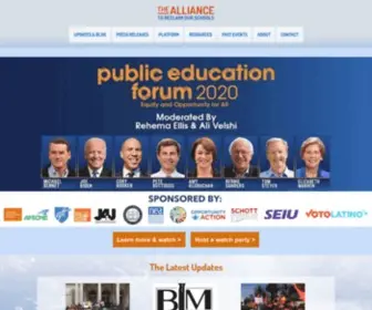 Reclaimourschools.org(Alliance to Reclaim Our Schools) Screenshot