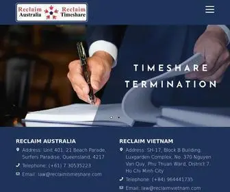 Reclaimtimeshare.com(Reclaim Timeshare Australia) Screenshot