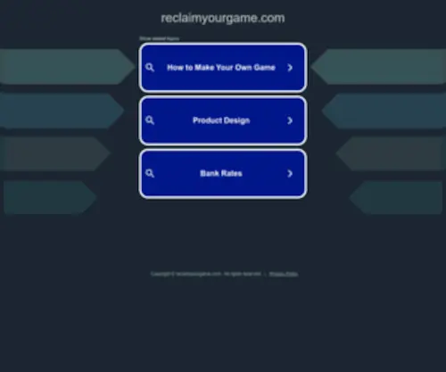Reclaimyourgame.com(Reclaim Your Game) Screenshot
