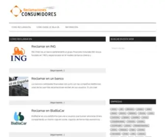 Reclamacionesconsumidores.com(Reclamaciones Consumidores) Screenshot