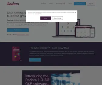 Reclaro.com(OKR software and expertise to turbocharge your business growth) Screenshot