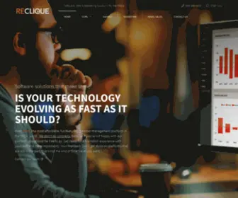 Reclique.com(Software and Membership Solutions for the Y) Screenshot
