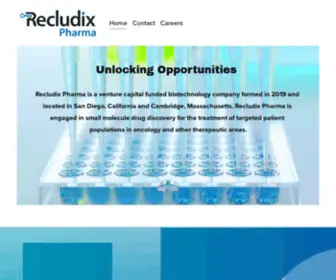 Recludixpharma.com(Recludix Pharma) Screenshot