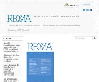 Recma.org(Revue internationale de l’économie sociale) Screenshot