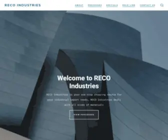 Reco-IND.com(Reco Industries) Screenshot