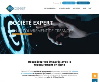 Recogest.fr(Société de recouvrement) Screenshot