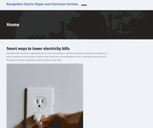 Recognitionandresponse.org(Recognition Electric Repair and Electrician Services) Screenshot