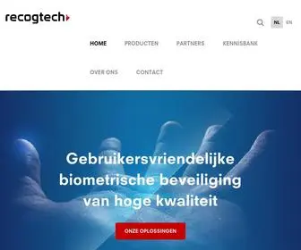 Recogtech.com(Gebruikersvriendelijke biometrische beveiliging van hoge kwaliteit) Screenshot