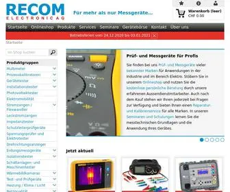Recom.ch(Für mehr als nur Messgeräte) Screenshot